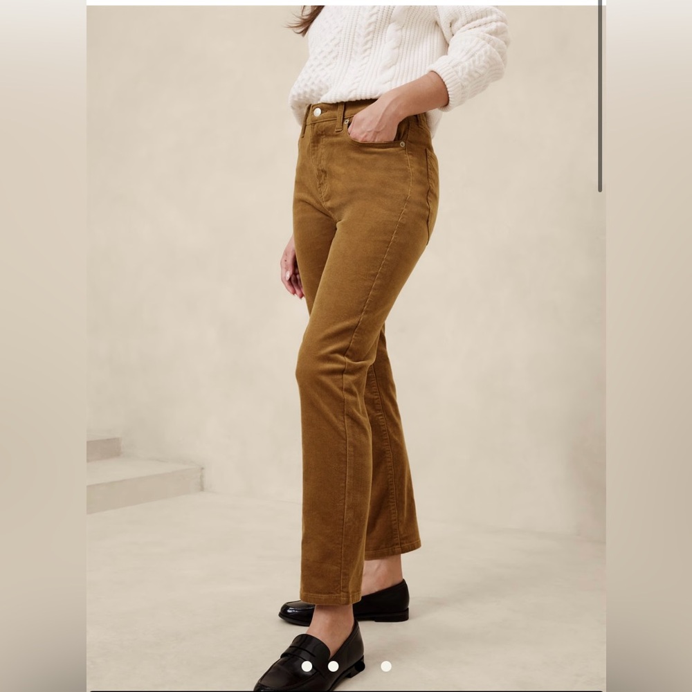 NWT BANANA REPUBLIC HIGH-RISE SLIM CORDUROY PANT Size 31/12 Petite!